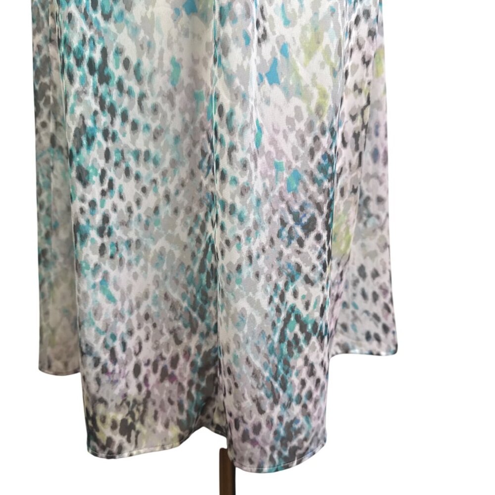 Vince Camuto Size 6 Patel Multicolor Beaded Neck Sleeveless Dress - Picture 13 of 14